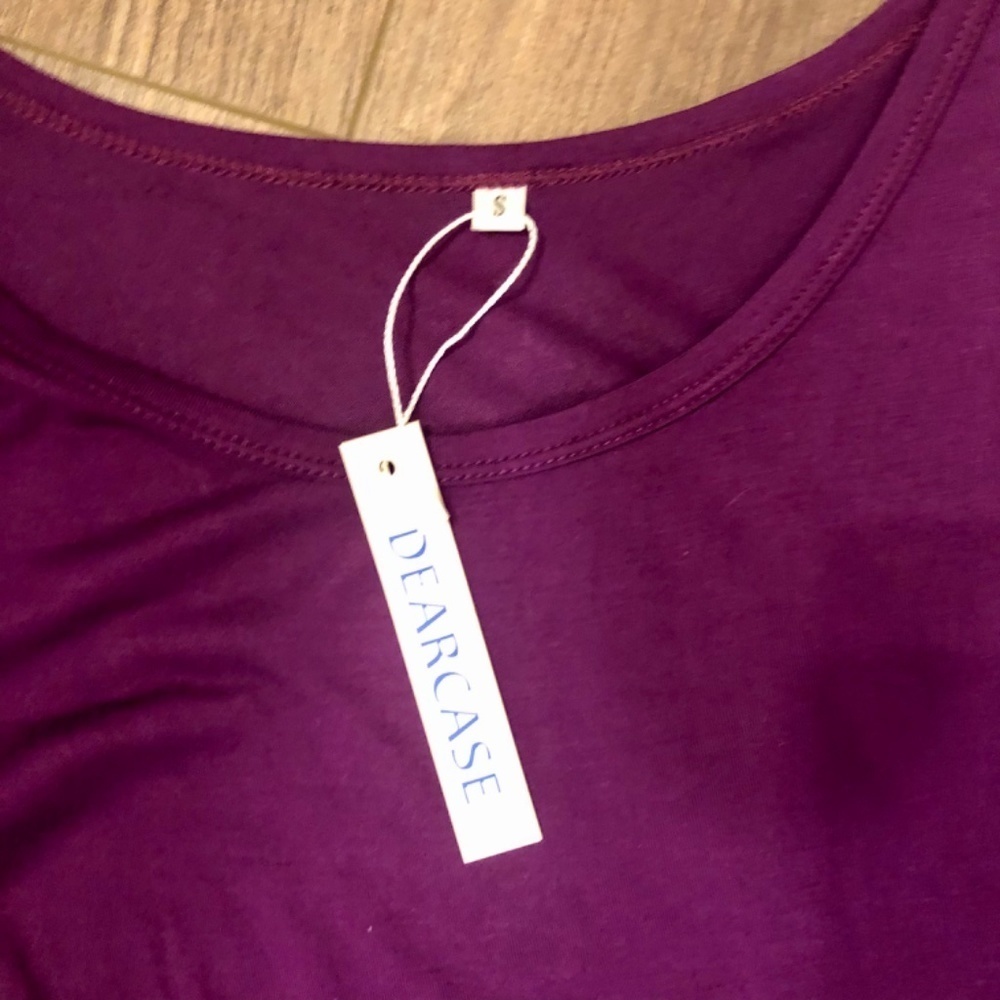 Purple long sleeve maxi maternity dress size small - Picture 2 of 5